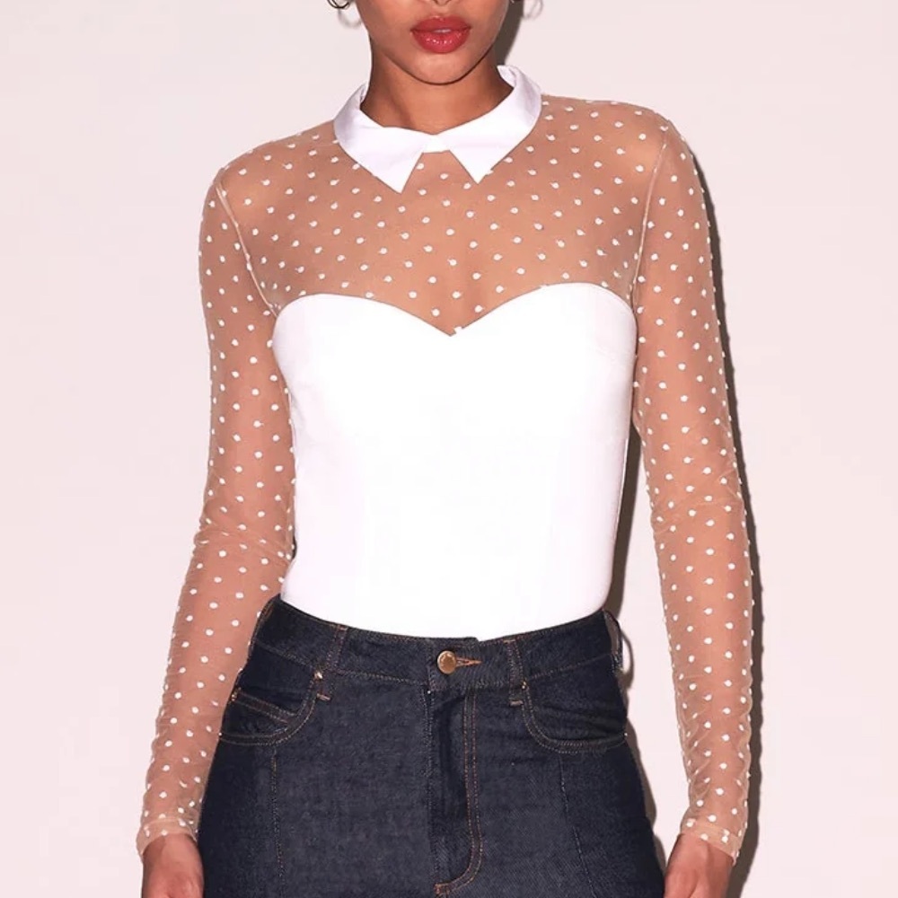 fleur du mal collared bodysuit